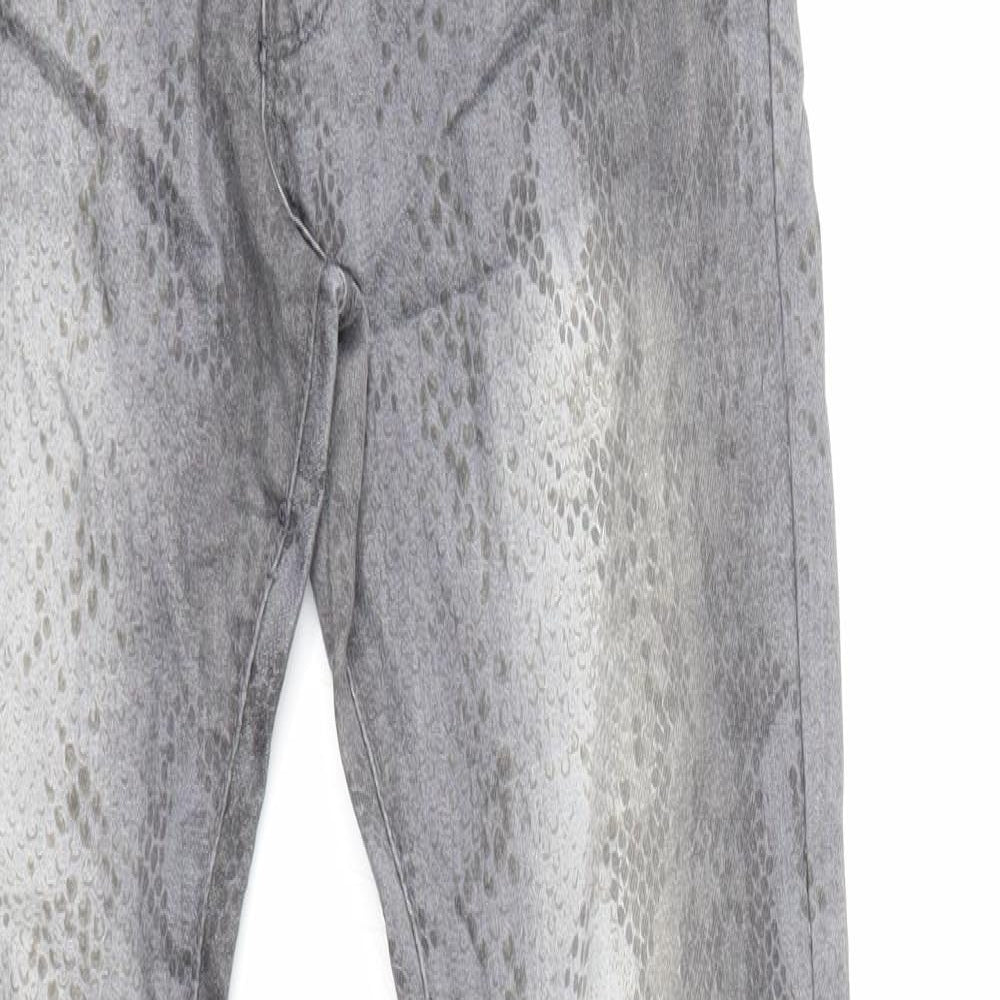 stop+go Womens Grey Animal Print Denim Straight Jeans Size 26 in L32 in