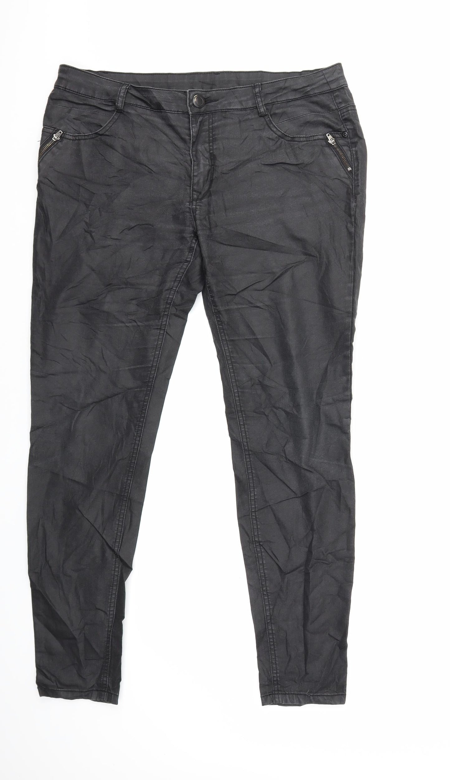 Yessica Womens Black  Denim Skinny Jeans Size 36 in L29 in