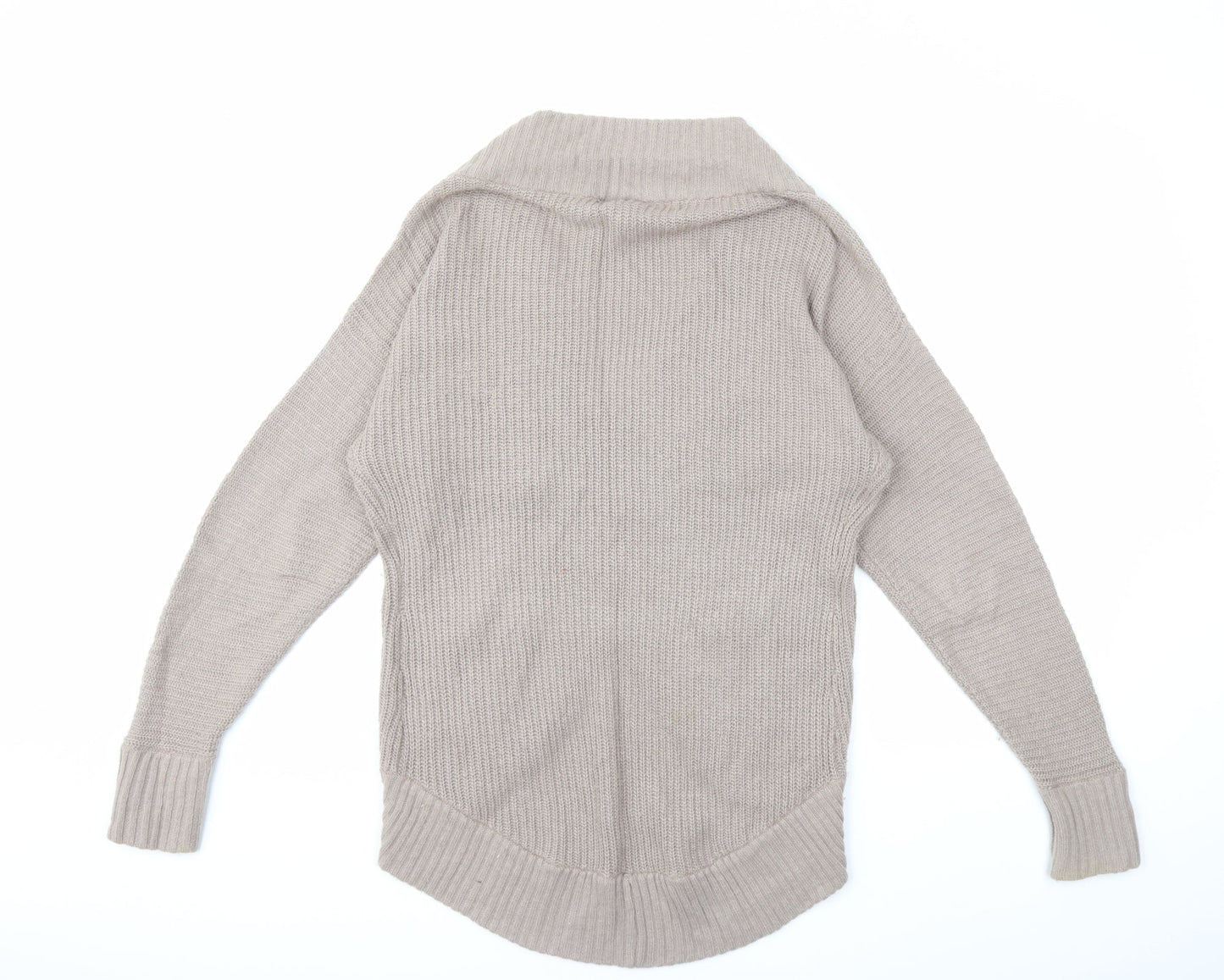 Warehouse Womens Beige  Knit Cardigan Jumper Size 10