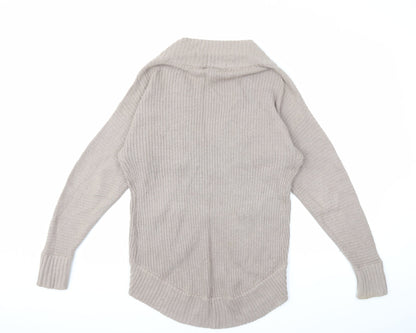 Warehouse Womens Beige  Knit Cardigan Jumper Size 10