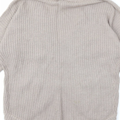 Warehouse Womens Beige  Knit Cardigan Jumper Size 10