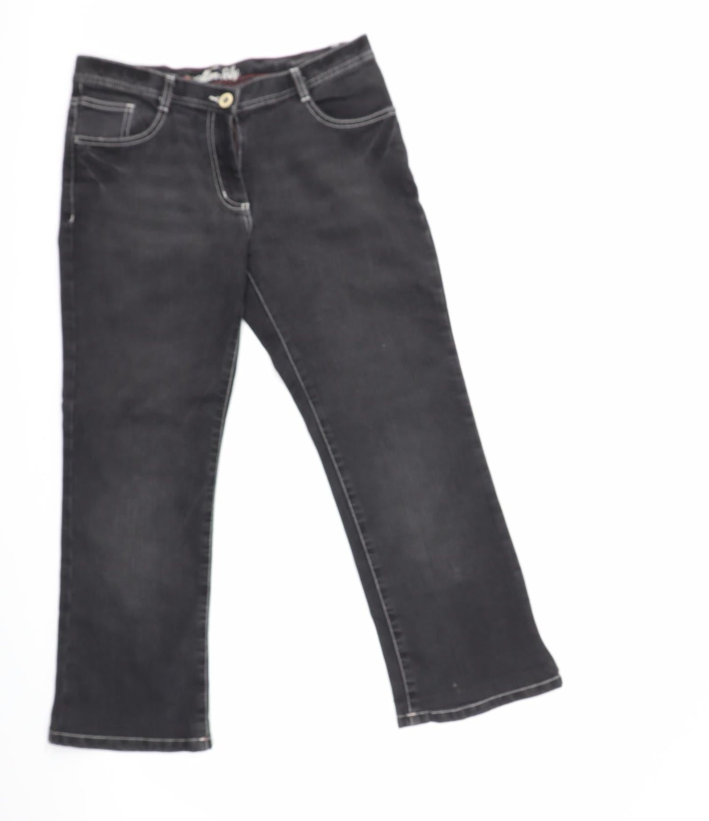 ALLEN SALLY Womens Black  Denim Straight Jeans Size 30 in L27 in