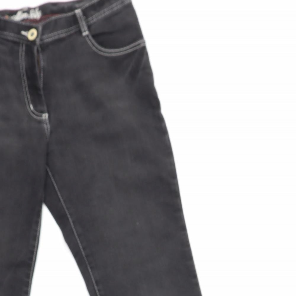 ALLEN SALLY Womens Black  Denim Straight Jeans Size 30 in L27 in