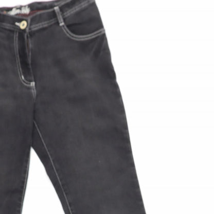 ALLEN SALLY Womens Black  Denim Straight Jeans Size 30 in L27 in