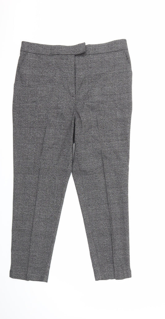 Preworn Womens Grey Check  Trousers  Size 36 in L27 in