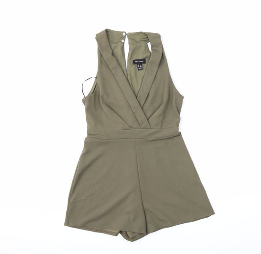New Look Womens Green   Playsuit One-Piece Size 8