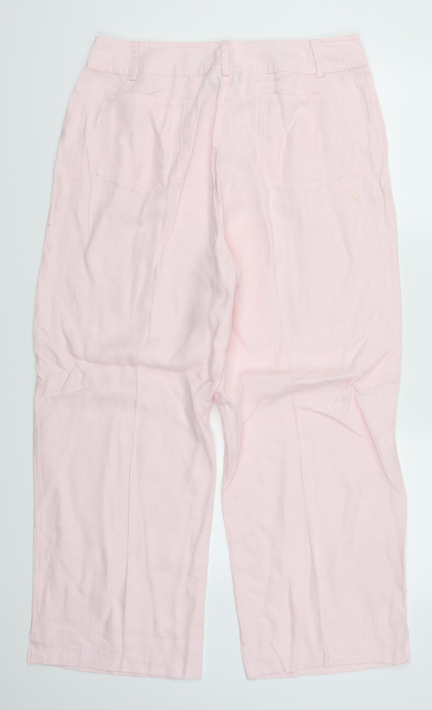 Womens UK Size 16 Gold Regular Fit  Pink Trousers
