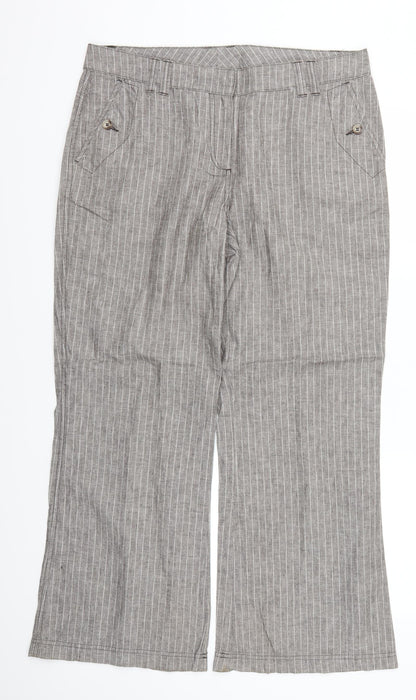 Womens UK Size 34 in Preworn Regular Fit  Grey Trousers
