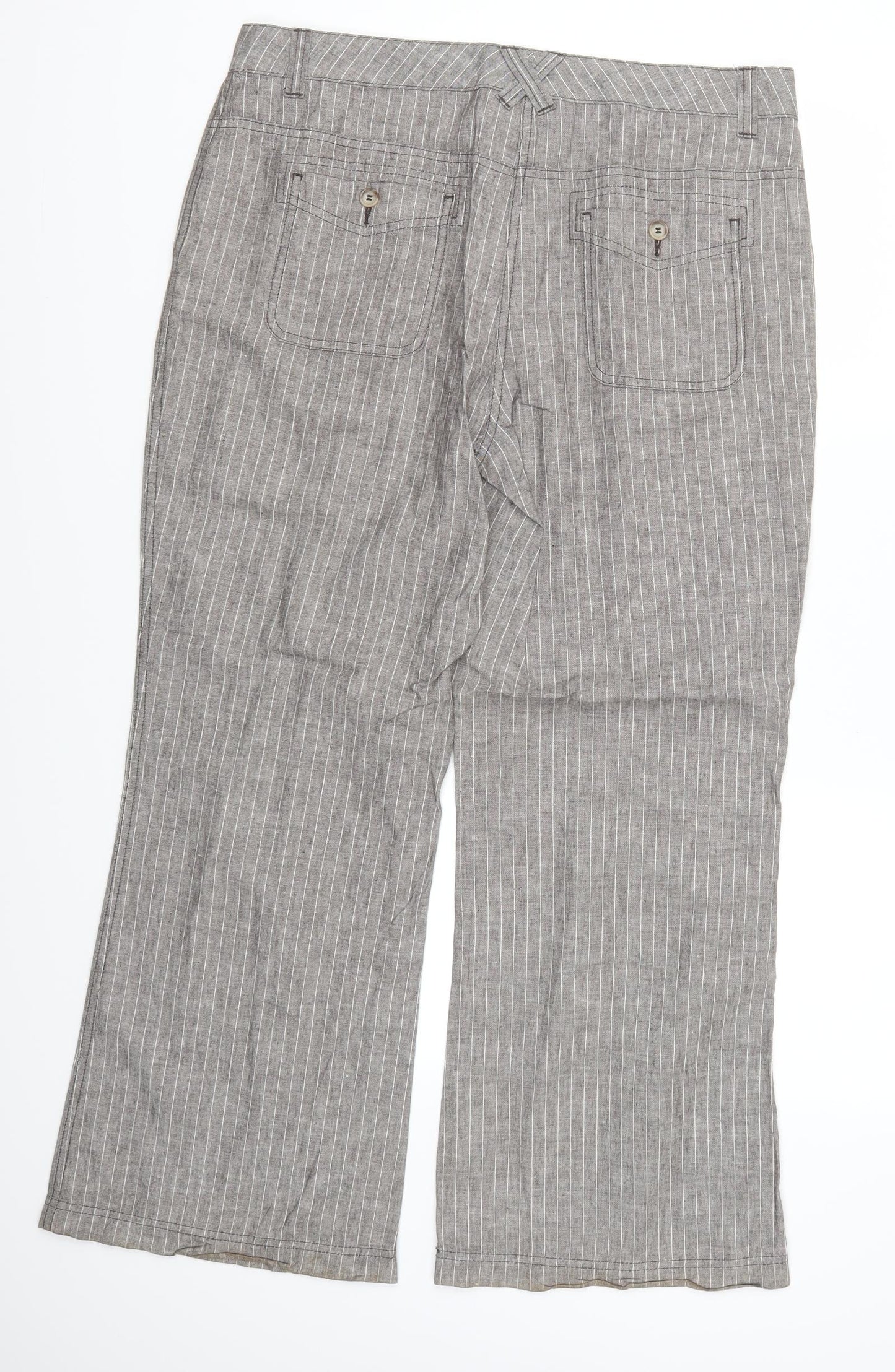 Womens UK Size 34 in Preworn Regular Fit  Grey Trousers