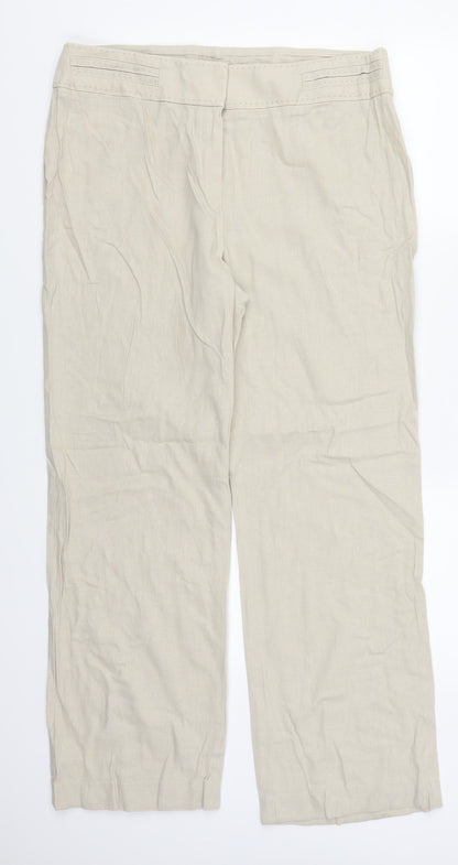 Womens UK Size 34 in Marks and Spencer Regular Fit  Beige Trousers
