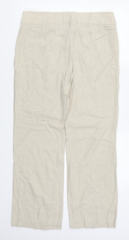 Womens UK Size 34 in Marks and Spencer Regular Fit  Beige Trousers