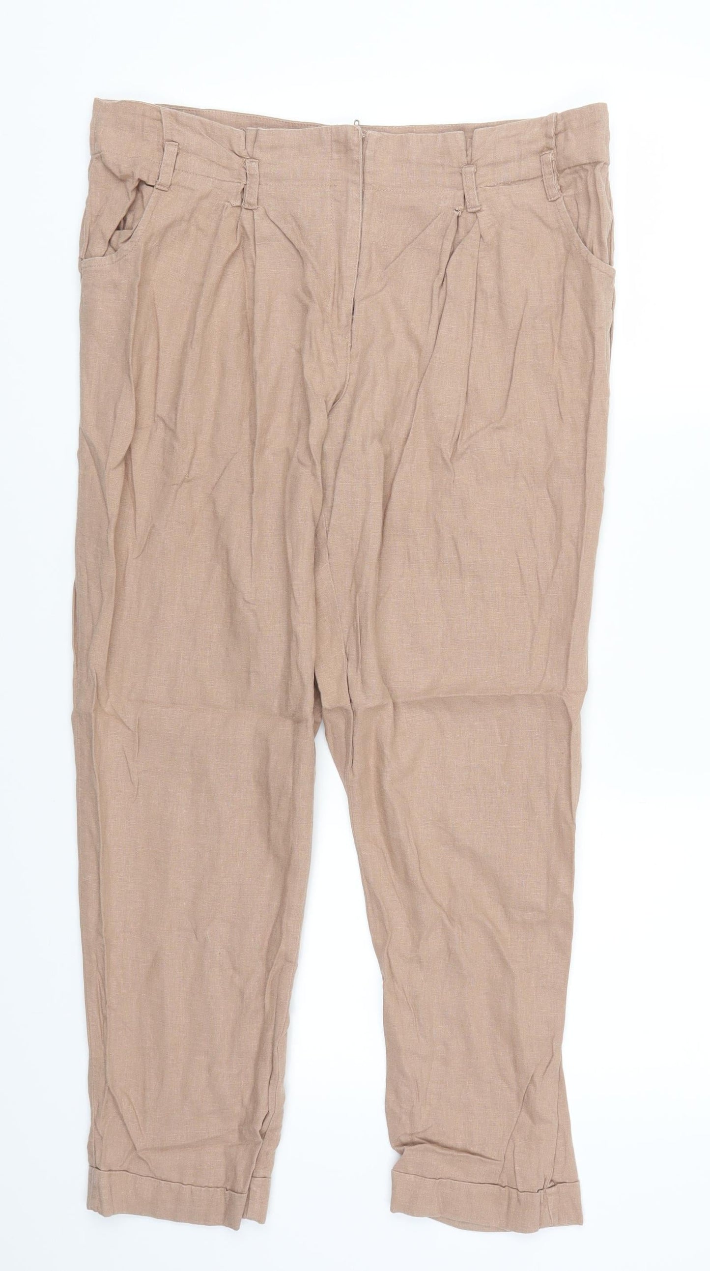 New Look Womens Brown   Trousers  Size 12 L25 in