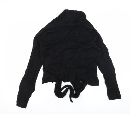 Gallery Womens Black  Knit Cardigan Jumper Size M