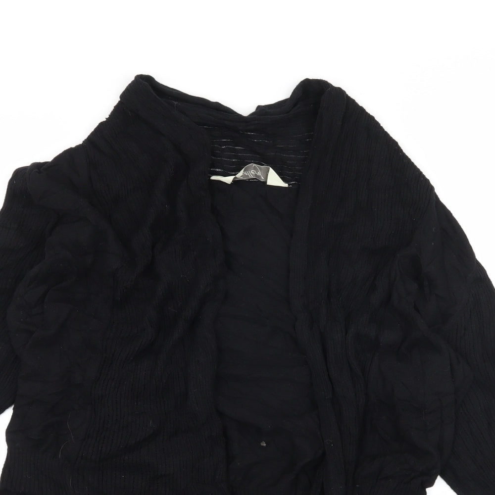 Gallery Womens Black  Knit Cardigan Jumper Size M