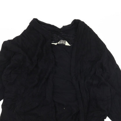 Gallery Womens Black  Knit Cardigan Jumper Size M