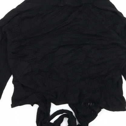 Gallery Womens Black  Knit Cardigan Jumper Size M