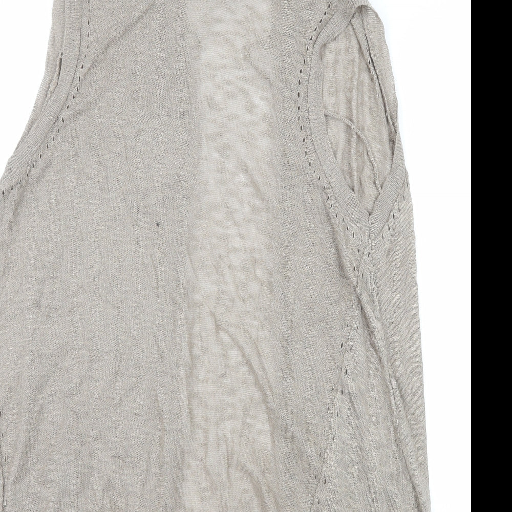 River Island Womens Brown  Knit Cardigan Jumper Size 8