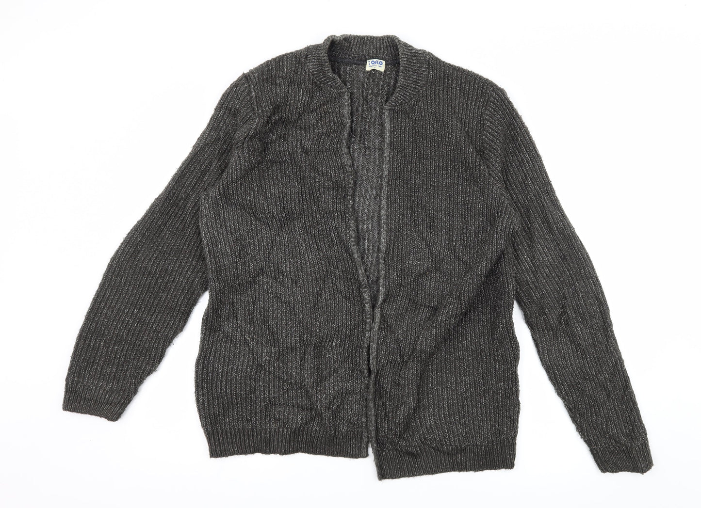 Oslo Womens Grey  Knit Cardigan Jumper Size S