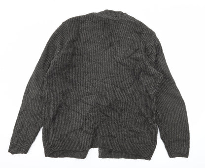 Oslo Womens Grey  Knit Cardigan Jumper Size S