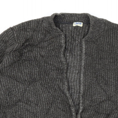 Oslo Womens Grey  Knit Cardigan Jumper Size S