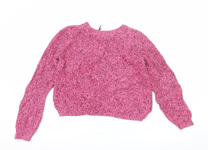 H&M Womens Pink  Knit Pullover Jumper Size S
