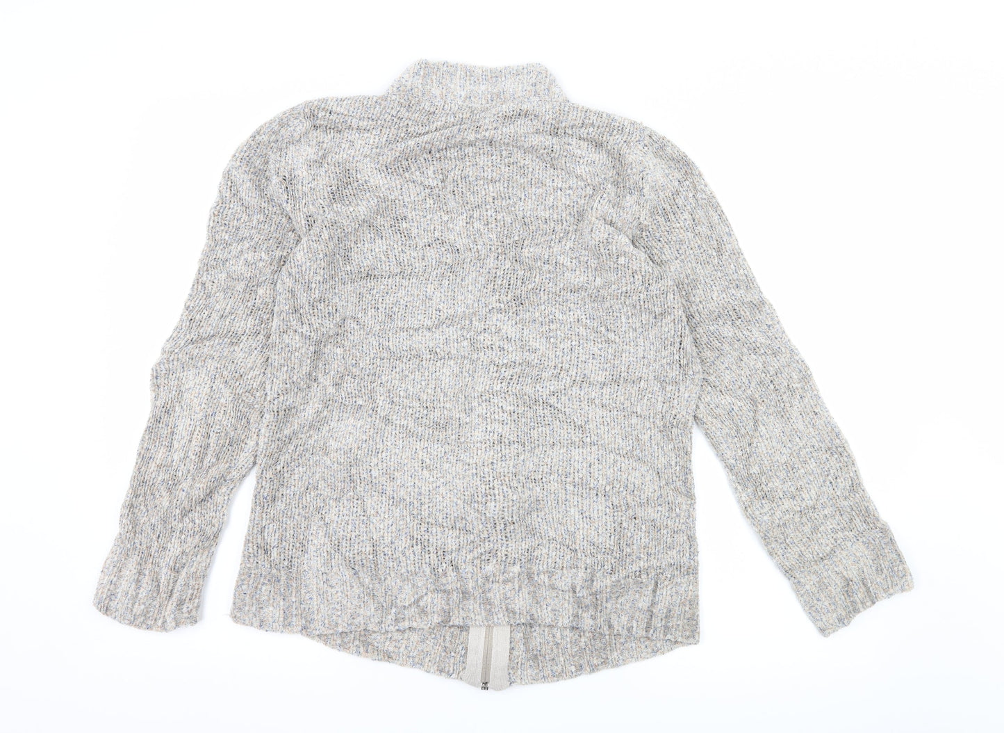 Bonmarché Womens Grey  Knit Full Zip Jumper Size S