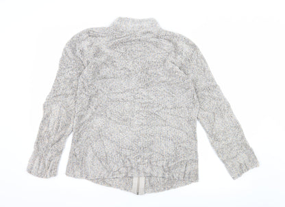 Bonmarché Womens Grey  Knit Full Zip Jumper Size S