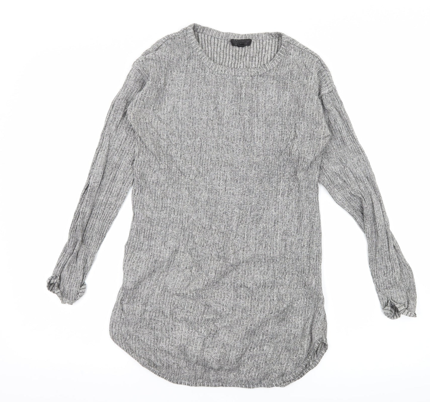 Womens UK Size 8 Topshp Grey Basic T-Shirt