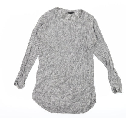 Womens UK Size 8 Topshp Grey Basic T-Shirt
