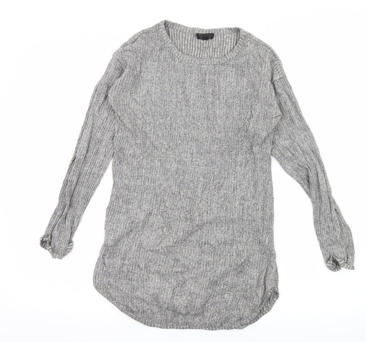 Womens UK Size 8 Topshp Grey Basic T-Shirt
