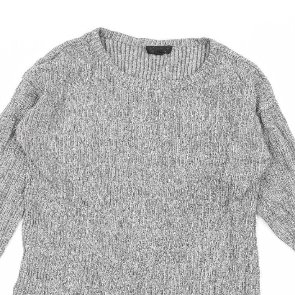 Womens UK Size 8 Topshp Grey Basic T-Shirt