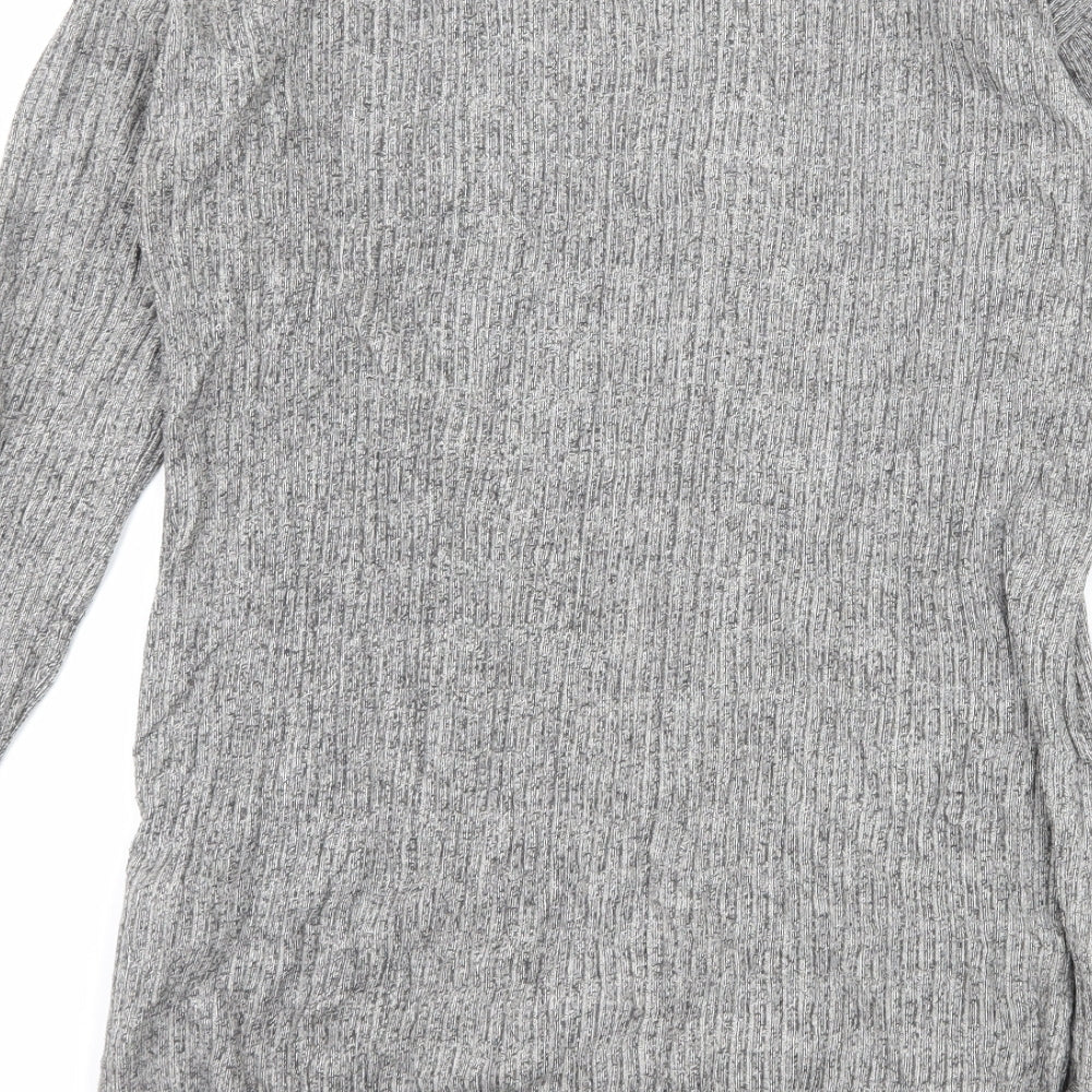 Womens UK Size 8 Topshp Grey Basic T-Shirt