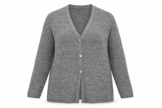 St Michael Womens Grey  Knit Cardigan Jumper Size 18