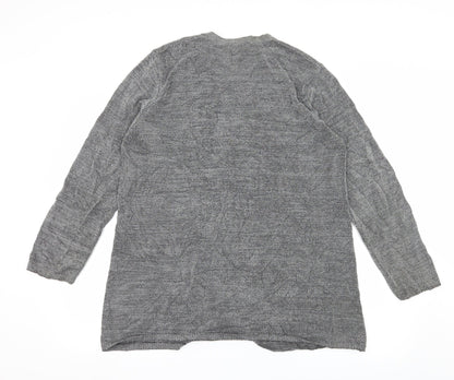 St Michael Womens Grey  Knit Cardigan Jumper Size 18