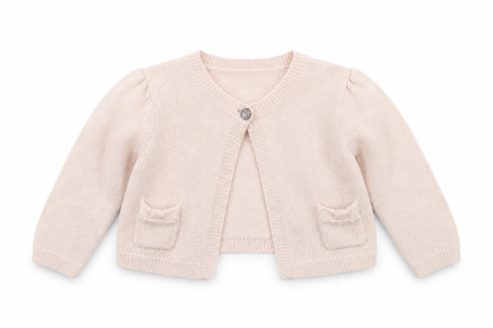 Next Girls Pink  Knit Cape Jumper Size 12-18 Months