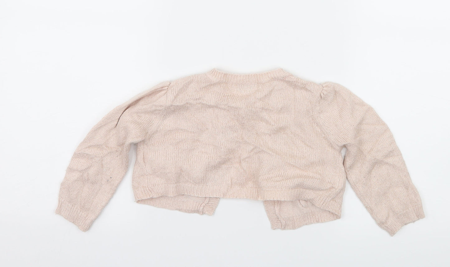 NEXT Girls Pink  Knit Cape Jumper Size 12-18 Months