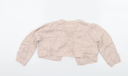 NEXT Girls Pink  Knit Cape Jumper Size 12-18 Months