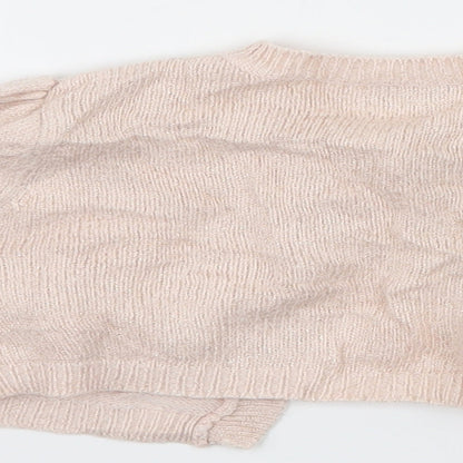 NEXT Girls Pink  Knit Cape Jumper Size 12-18 Months