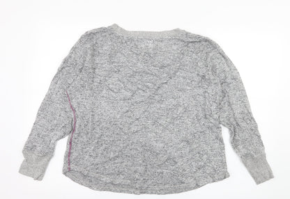 Night Owl Womens Grey  Knit Pullover Jumper Size L