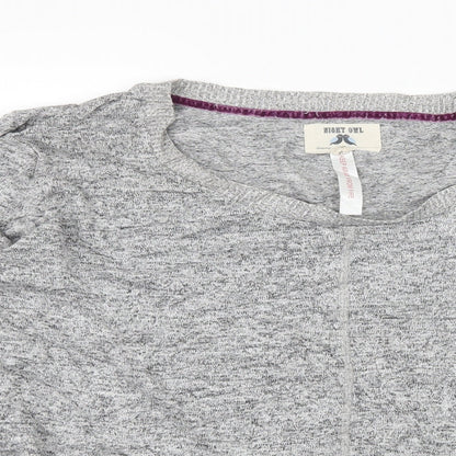 Night Owl Womens Grey  Knit Pullover Jumper Size L