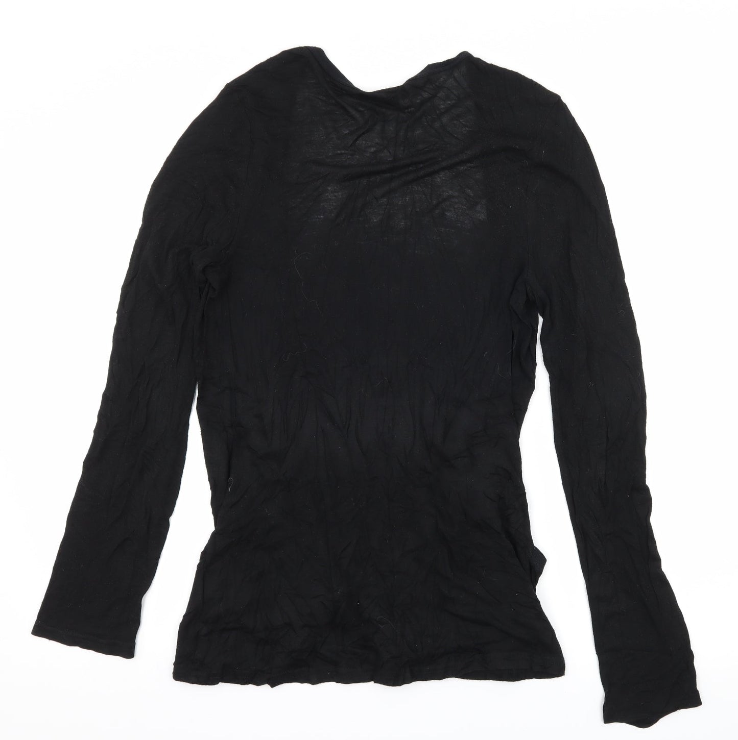 New Look Womens Black  Jersey Cardigan Jumper Size 12