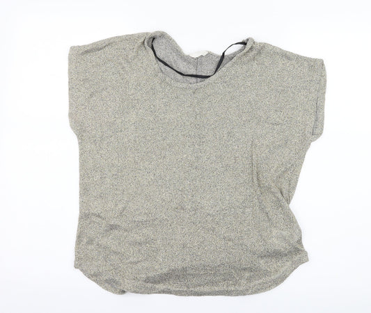 Womens UK Size L Preworn Gold Basic T-Shirt