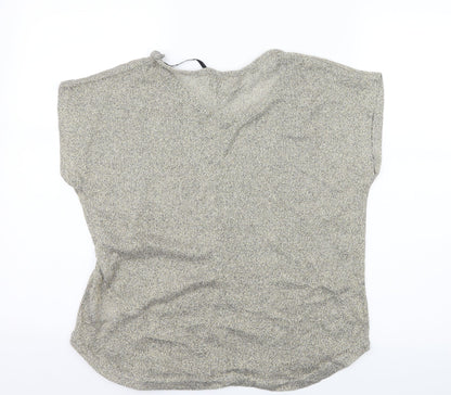 Womens UK Size L Preworn Gold Basic T-Shirt
