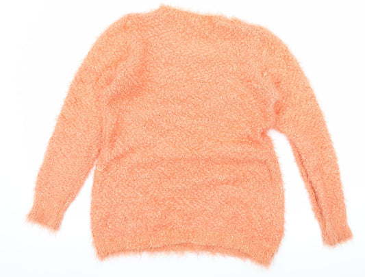 Quiz Womens Orange  Knit Pullover Jumper Size S
