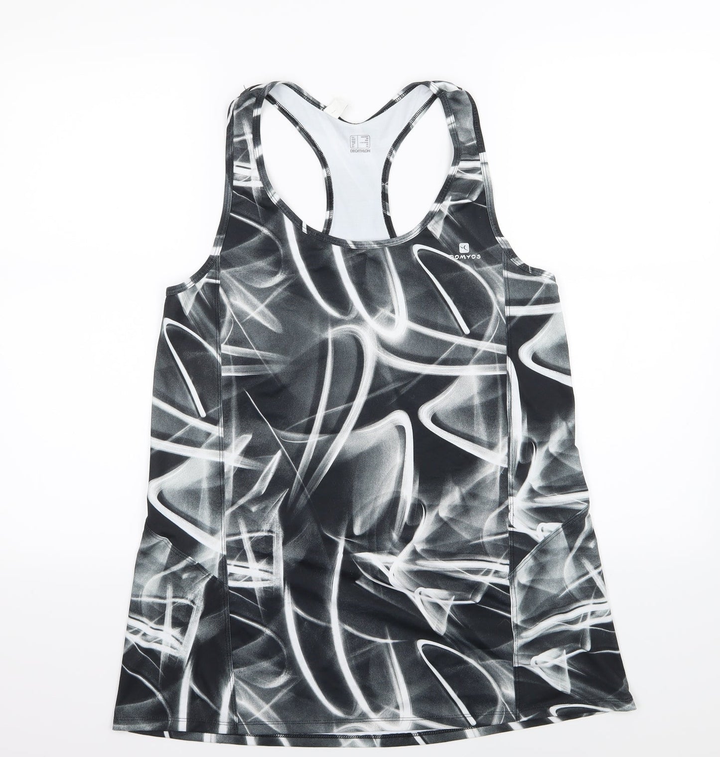 DOMYOS Womens Grey Geometric  Basic Tank Size M