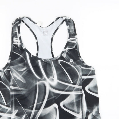 DOMYOS Womens Grey Geometric  Basic Tank Size M
