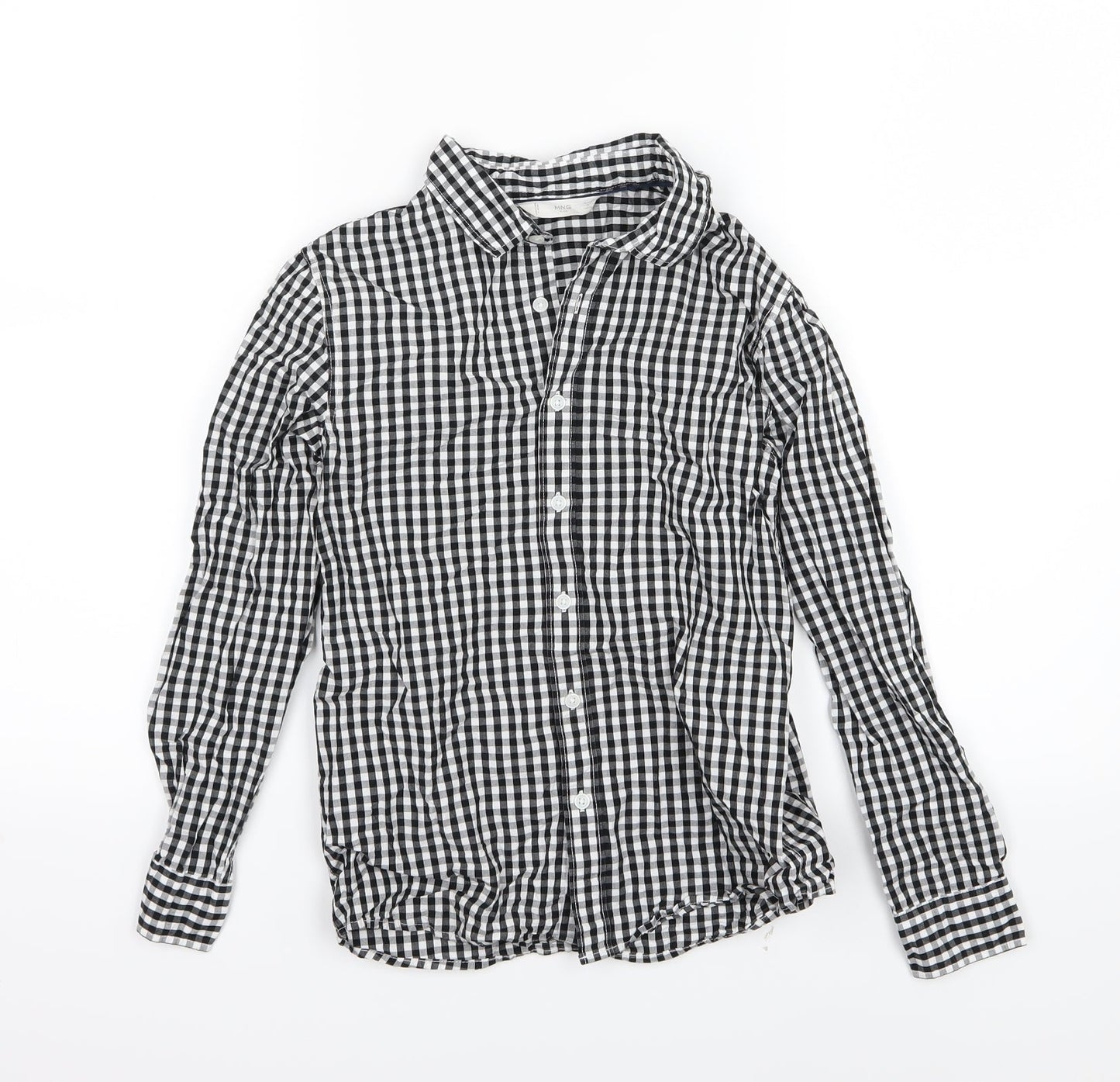 Mango Boys Gold Check Woven Basic Button-Up Size 10 Years