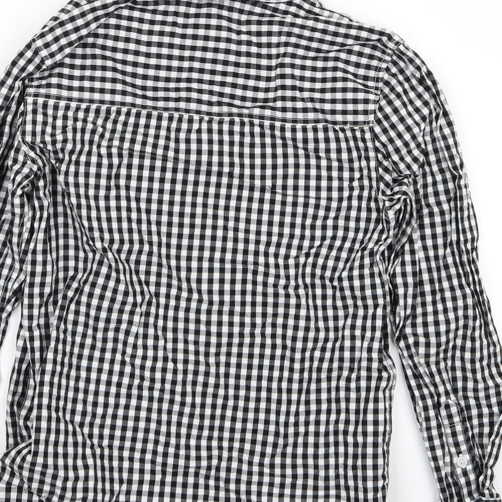 Mango Boys Gold Check Woven Basic Button-Up Size 10 Years
