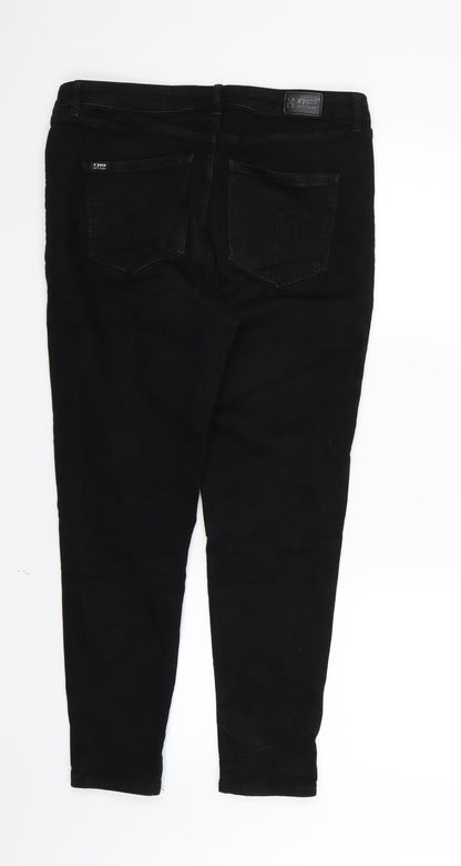 X'pose Attitude Womens Black  Denim Skinny Jeans Size 32 in L26 in