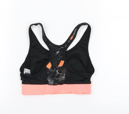 Primark Womens Black Floral  Cropped Tank Size 6